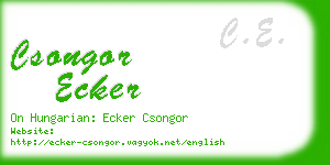 csongor ecker business card